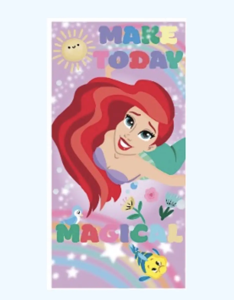 TOALLA PLAYA 70x140CM + BOLSO SIRENITA MAGICAL DISNEY ORIGINAL CALIDAD MICROFIBRA - POR MAYOR 1