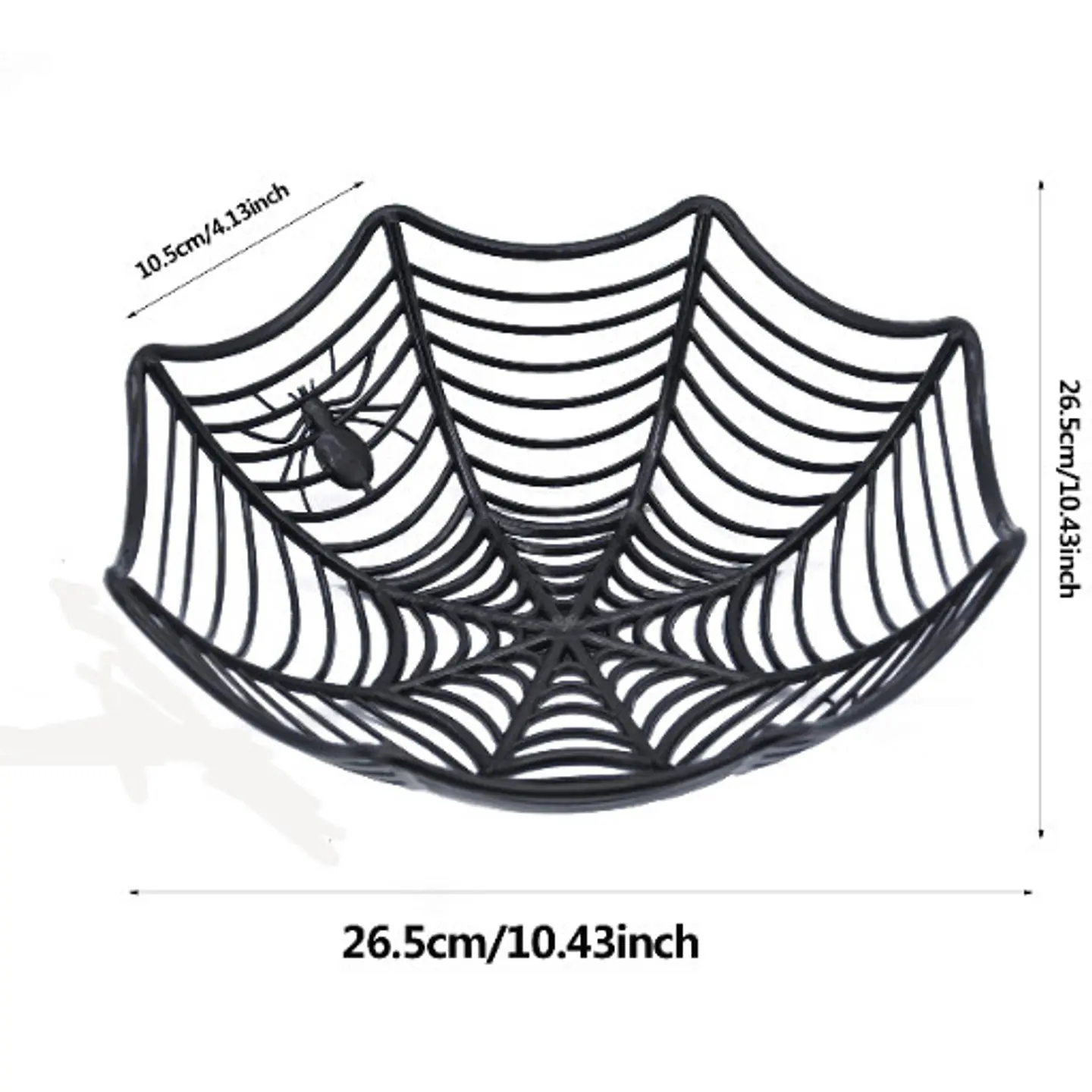 CANASTA DULCERA DE HALLOWEEN TELA DE ARAÑA 28x28CM- POR MAYOR 10