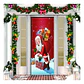FUNDA PARA PUERTA NAVIDAD CLÁSICO 90x210CM SIRVE COMO FUNDA PARA MESA - POR MAYOR - Miniatura 2