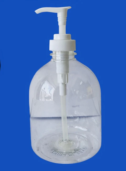 DISPENSADOR DE JABÓN PLASTICO TRANSPARENTE 500ML- POR MAYOR