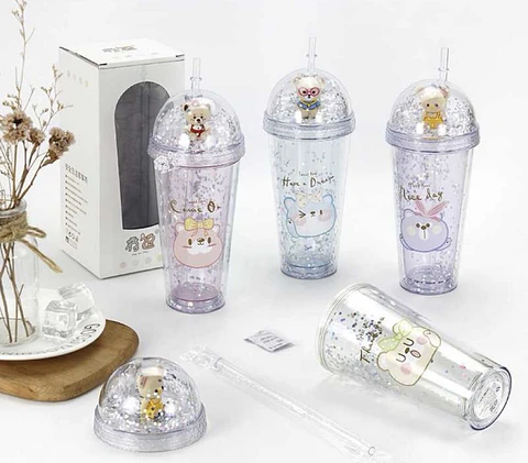 VASO DE ACRÍLICO KAWAI OSITO CON CAJA - POR MAYOR