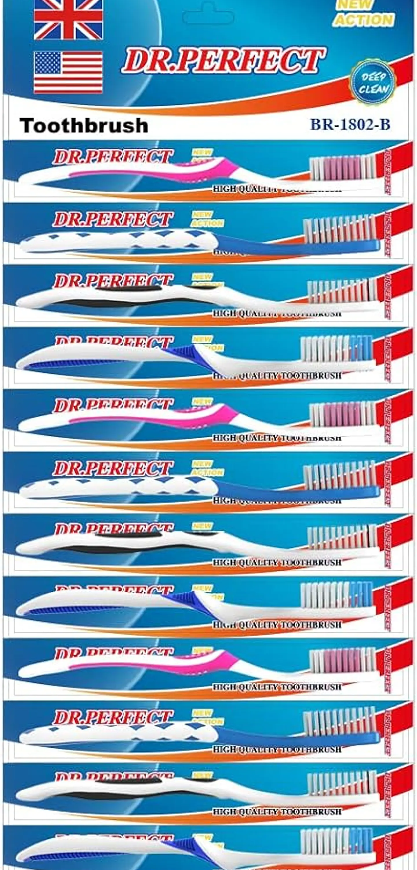 CEPILLO DE DIENTES ADULTO BLÍSTER 12 PCS - POR MAYOR 1