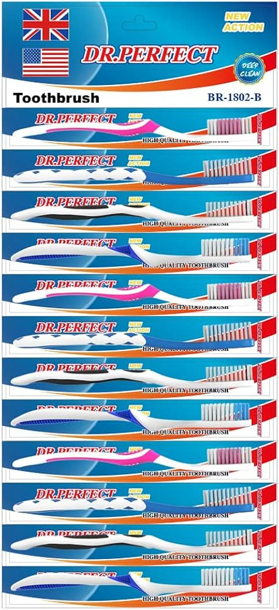 CEPILLO DE DIENTES ADULTO BLÍSTER 12 PCS - POR MAYOR 1