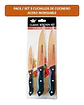 SET DE CUCHILLOS DE ACERO INOXIDABLE PQT 3 PZS- POR MAYOR - Miniatura 1