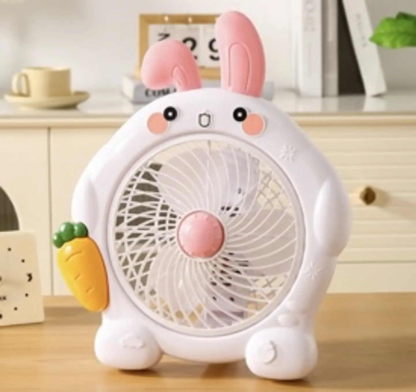 VENTILADOR DE ESCRITORIO CONEJO BLANCO 35x30CM 220V 30W- POR MAYOR 1