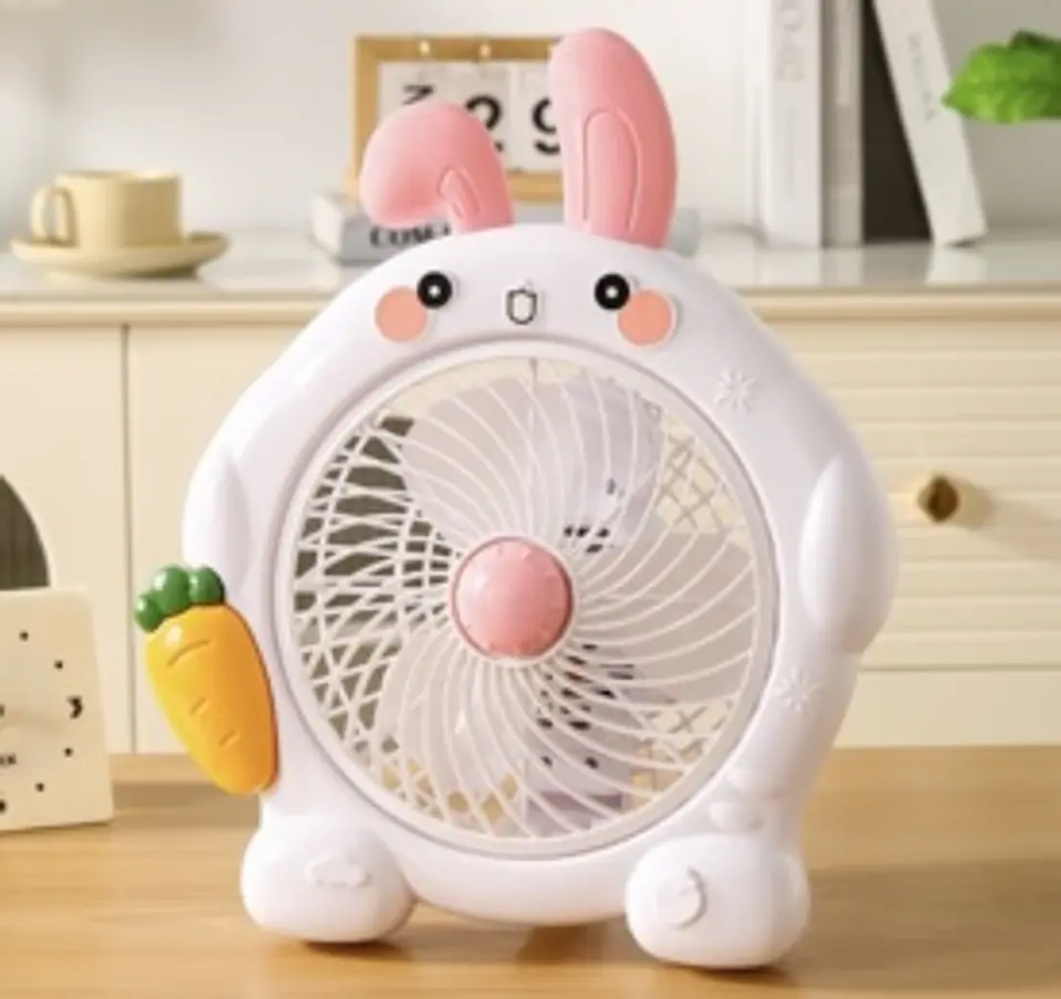VENTILADOR DE ESCRITORIO CONEJO BLANCO 35x30CM 220V 30W- POR MAYOR 1