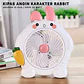 VENTILADOR DE ESCRITORIO CONEJO BLANCO 35x30CM 220V 30W- POR MAYOR - Miniatura 3