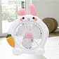 VENTILADOR DE ESCRITORIO CONEJO BLANCO 35x30CM 220V 30W- POR MAYOR - Miniatura 4
