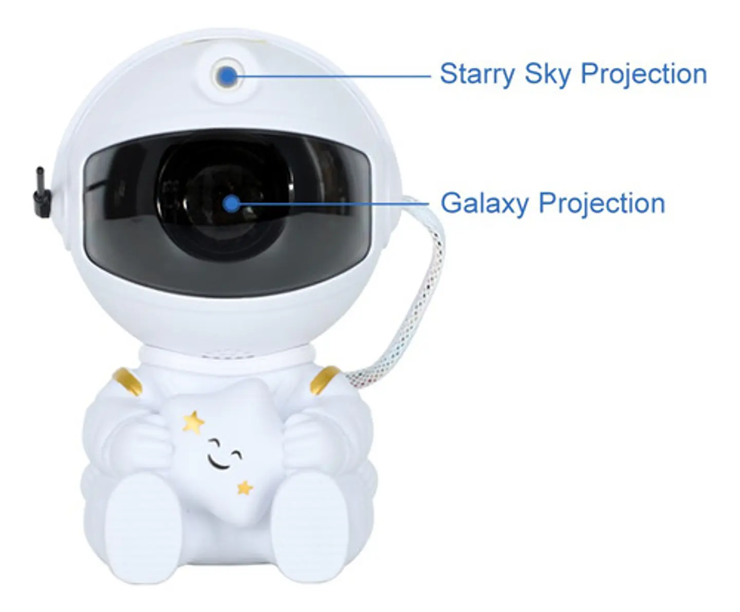 LAMPARA PROYECTOR DE GALAXIA ASTRONAUTA SENTADITO CON CONTROL- POR MAYOR 6