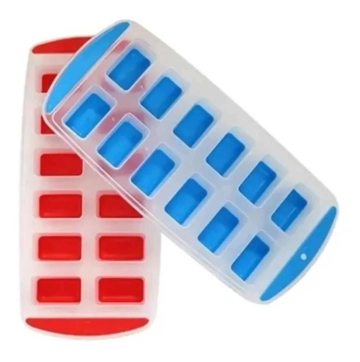 MOLDE PARA HIELO RECTANGULAR FONDO DE SILICONA 12 CUBOS- POR MAYOR 3