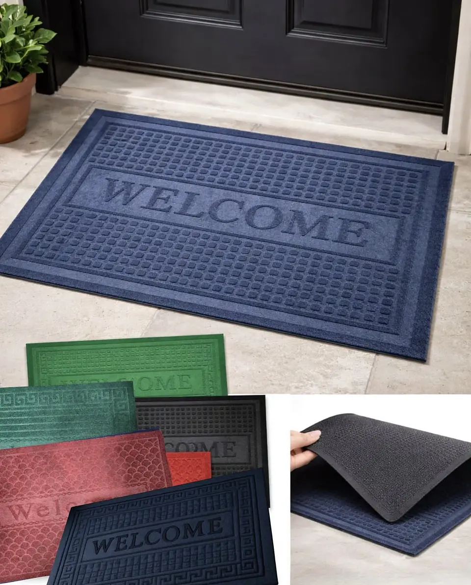 LIMPIA PIE ALFOMBRA BIENVENIDA FELPA ENGOMADO 40x60CM- POR MAYOR 1