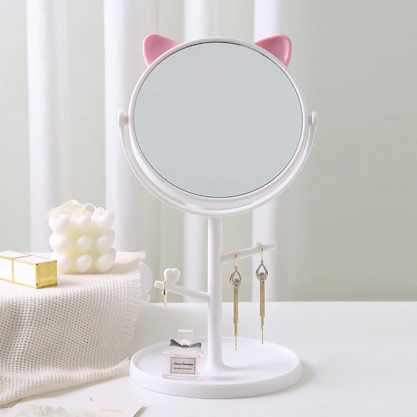 ESPEJITO GATITO MÓVIL CON JOYERO ORGANIZADOR 20x12.5CM- POR MAYOR 4