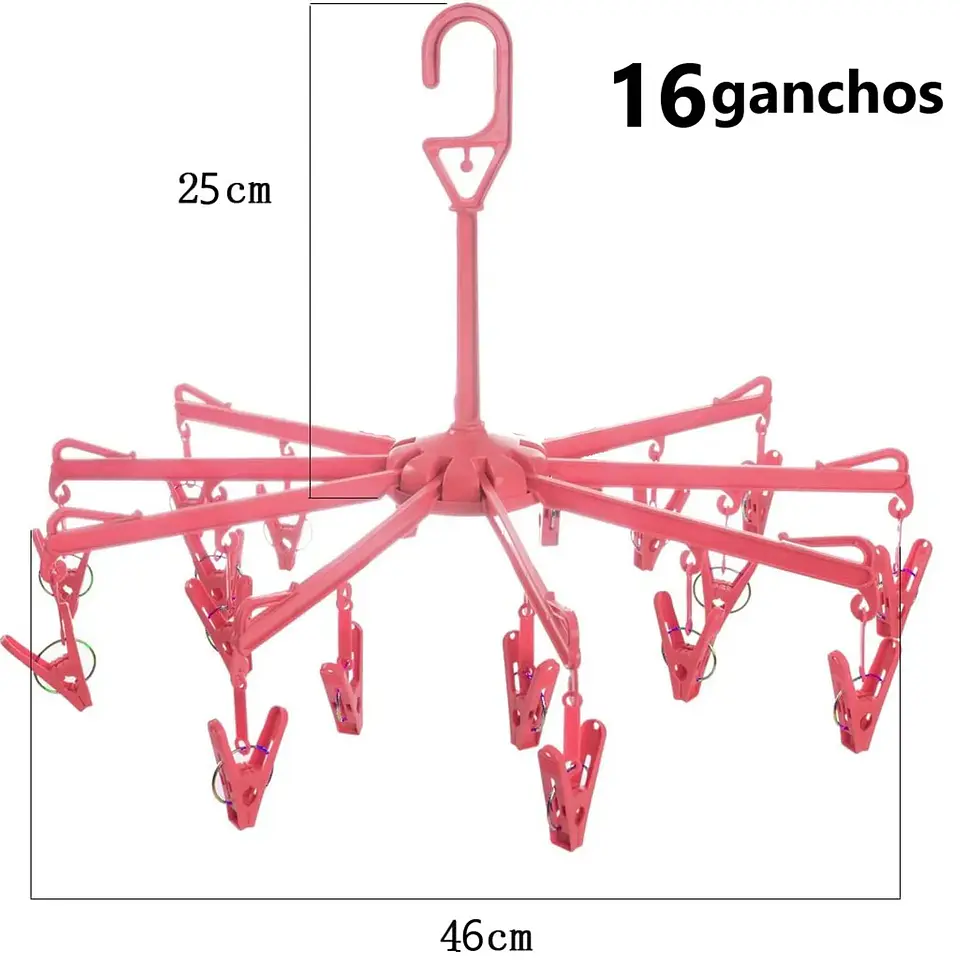 COLGADOR GIRATORIO 360 PLEGABLE DE 16 PERRITOS- POR MAYOR 1