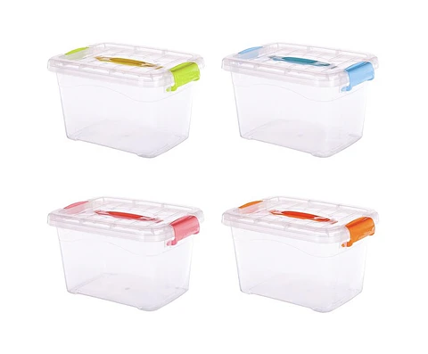 CAJA ORGANIZADORA TRANSPARENTE CON TAPA DE 2 LITROS 20x16x11CM- POR MAYOR
