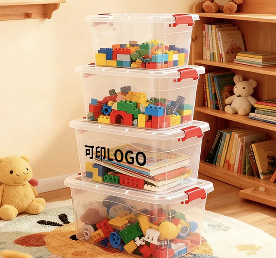 CAJA ORGANIZADORA TRANSPARENTE CON TAPA DE 3 LITROS 25x18x13CM- POR MAYOR 4