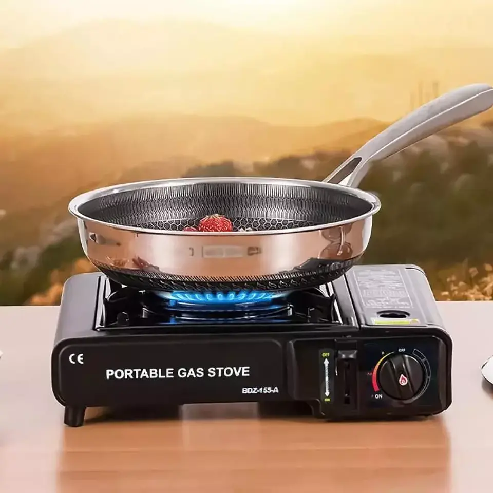 COCINILLA PORTÁTIL A GAS DUAL CAMPING EN CAJA - POR MAYOR 1