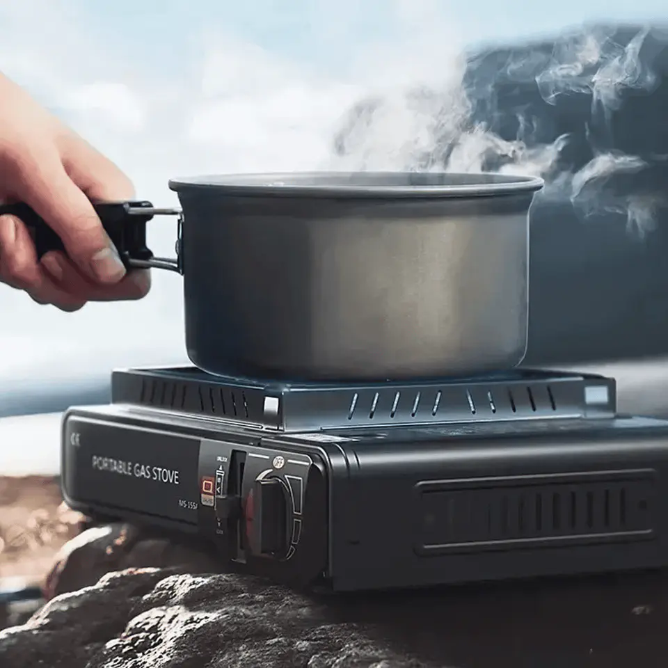 COCINILLA PORTÁTIL A GAS DUAL CAMPING EN CAJA - POR MAYOR 6