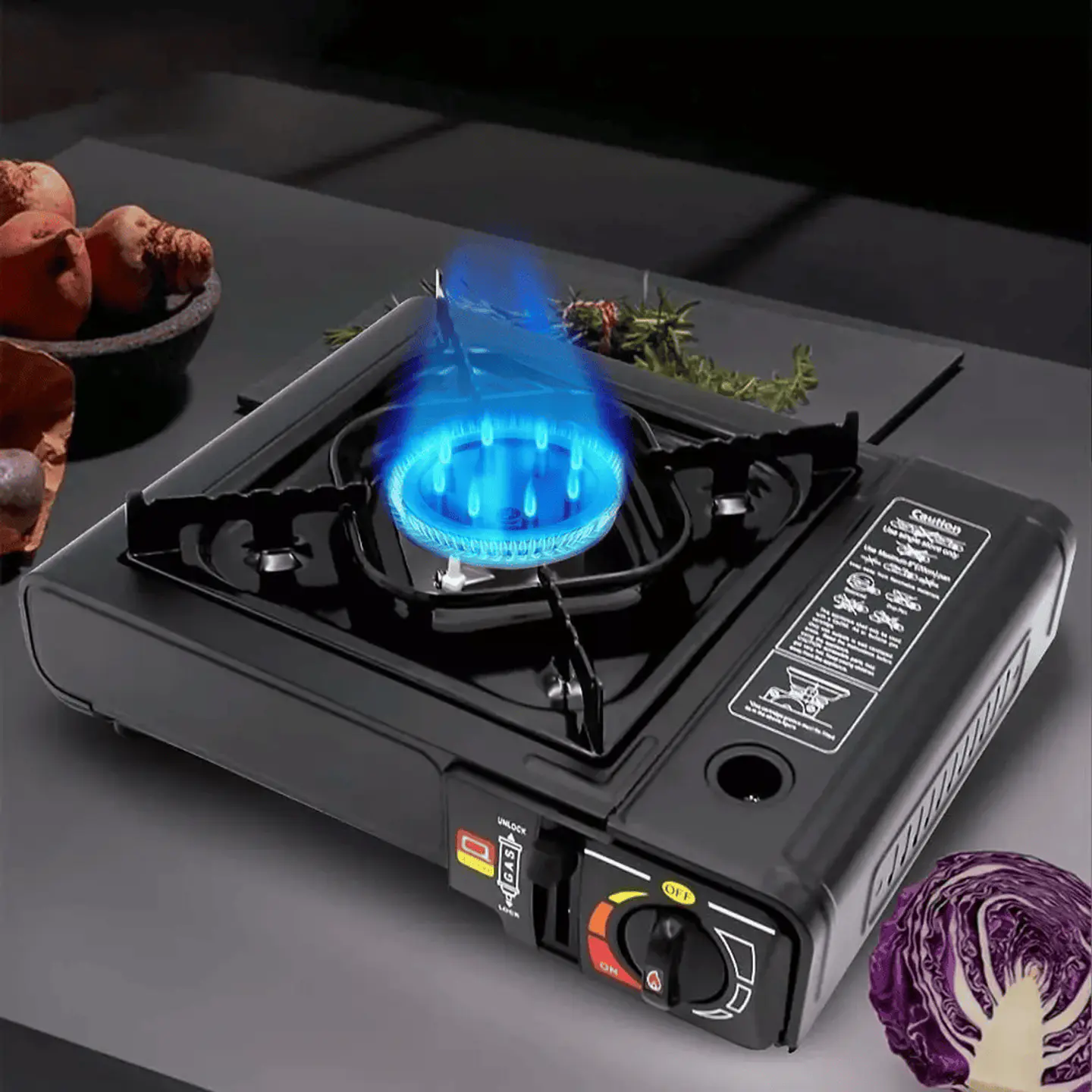 COCINILLA PORTÁTIL A GAS DUAL CAMPING CON MALETA - COPIA 3