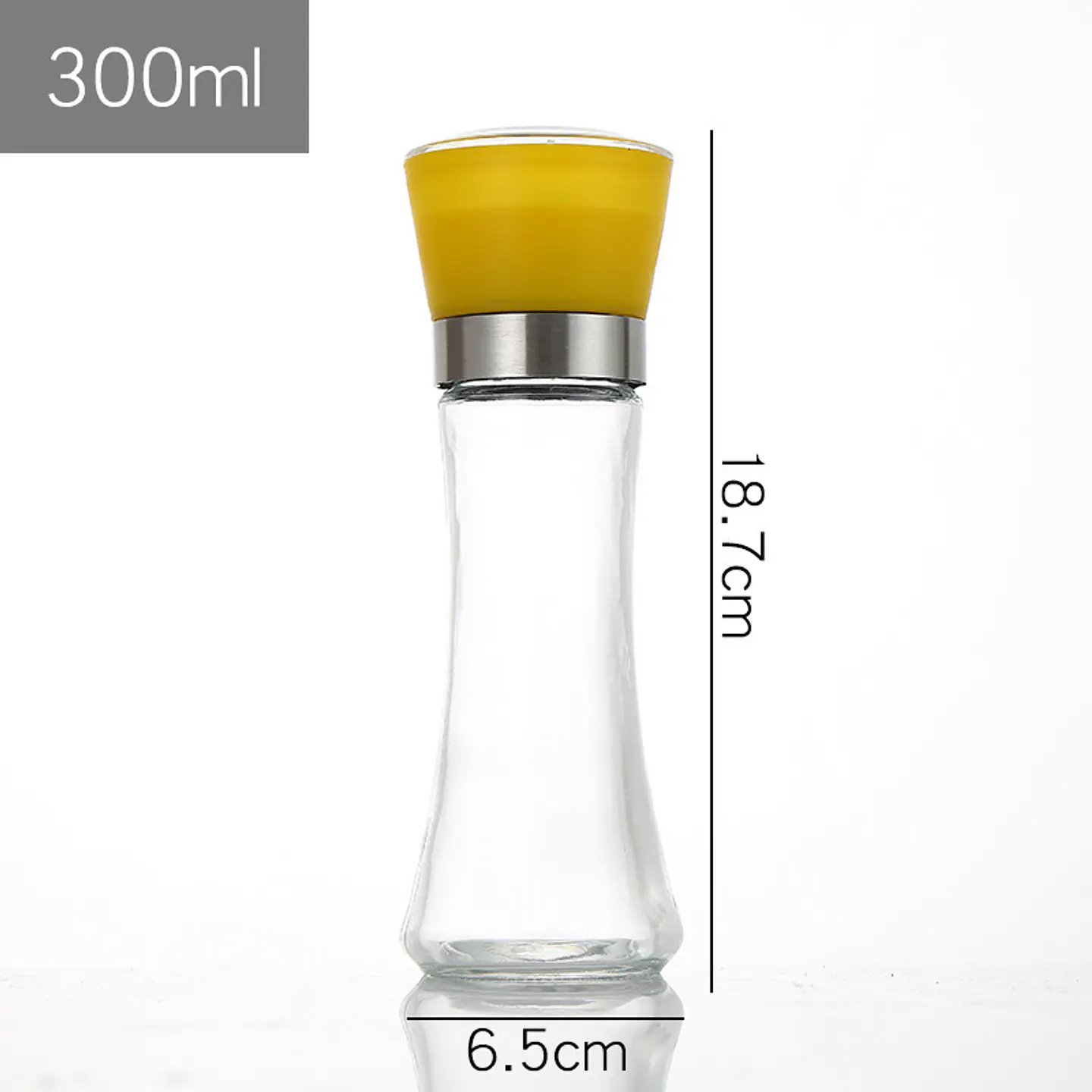 MOLINILLO DE VIDRIO PARA PIMIENTA Y SAL GRUESA 300ML- POR MAYOR 4