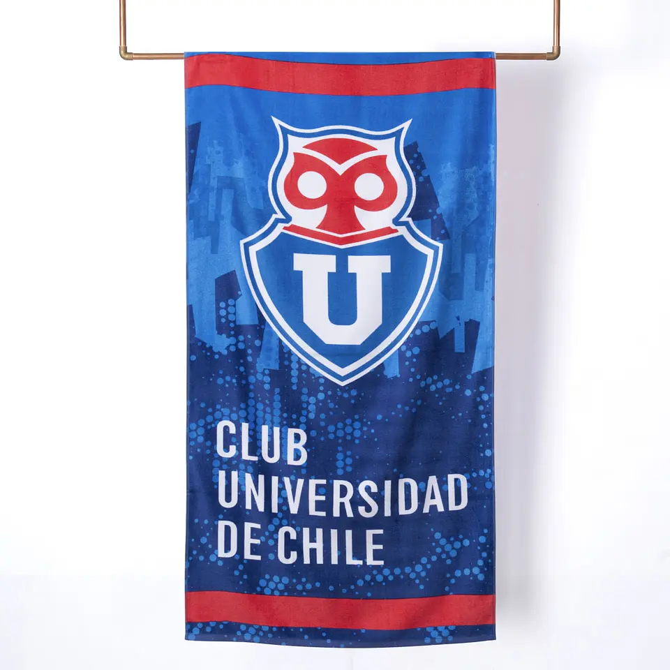 TOALLA ALGODÓN+BOLSO MORRAL 70x140CM U DE CHILE 1