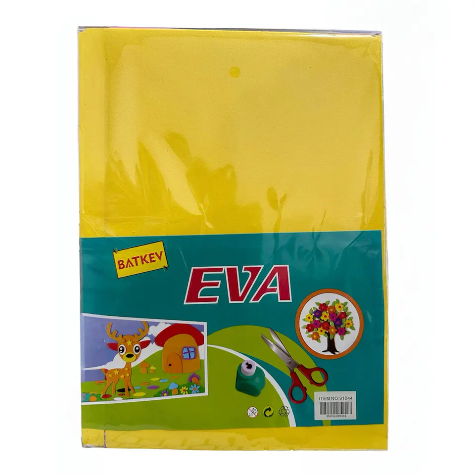 GOMA EVA TAMANO A4 SURTIDO COLORES PQT 10 UNDS- POR MAYOR 5