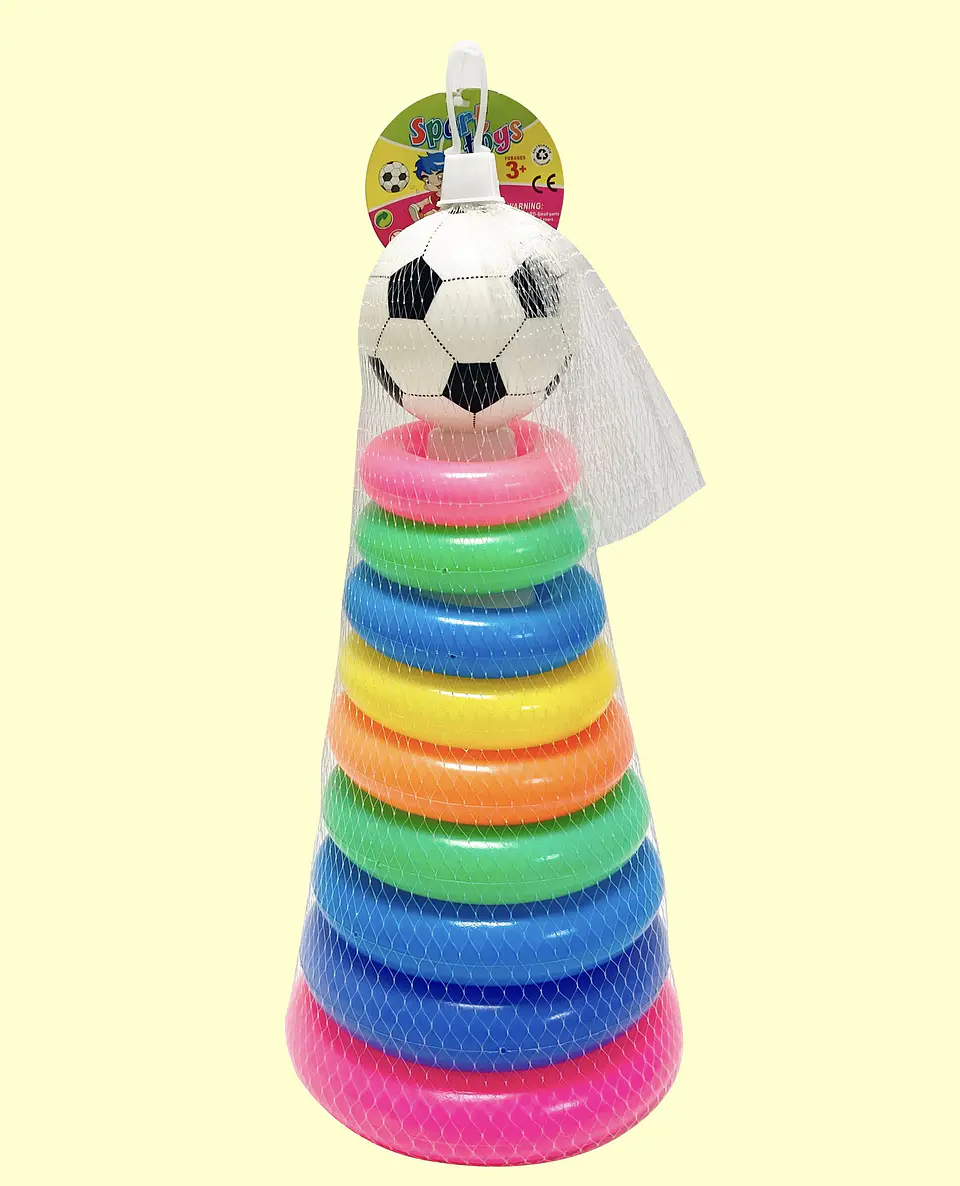 TORRE DE AROS PARA BEBES DE COLORES - POR MAYOR 1