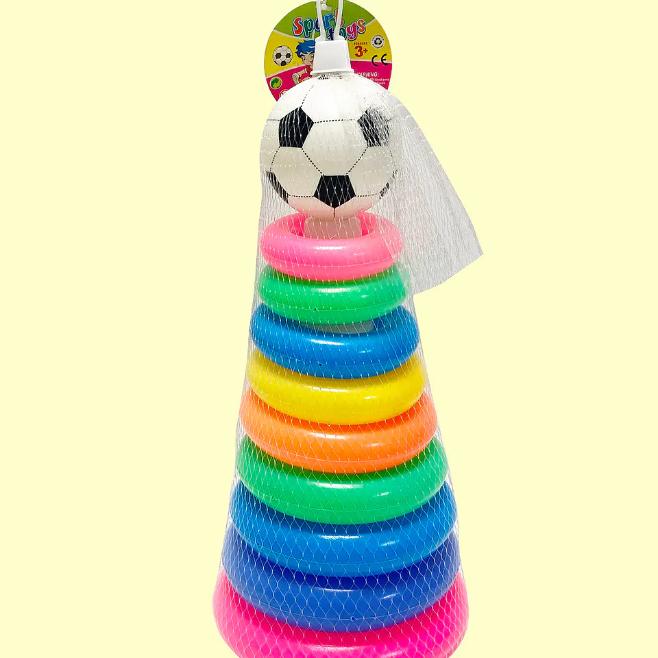 TORRE DE AROS PARA BEBES DE COLORES - POR MAYOR 2