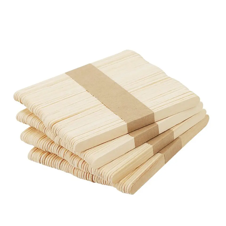 PALO DE HELADO MADERA DELGADO NATURAL 50UNDS - POR MAYOR 6