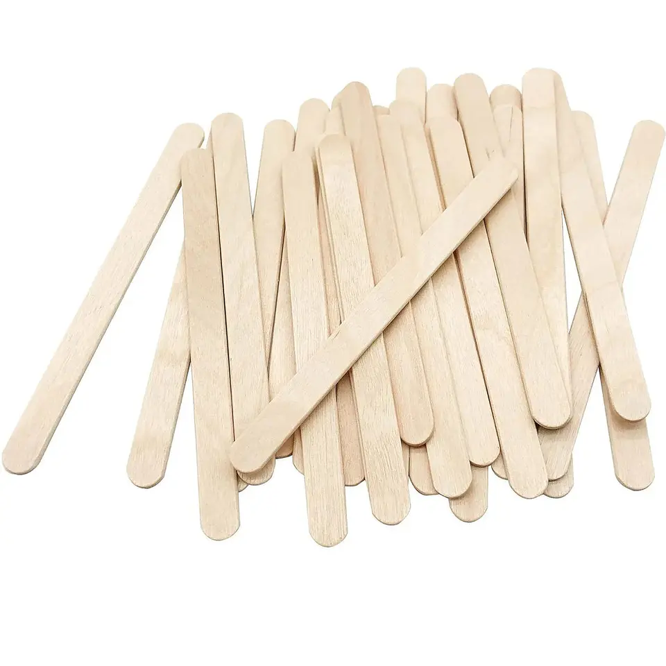 PALO DE HELADO MADERA DELGADO NATURAL 50UNDS - POR MAYOR 5