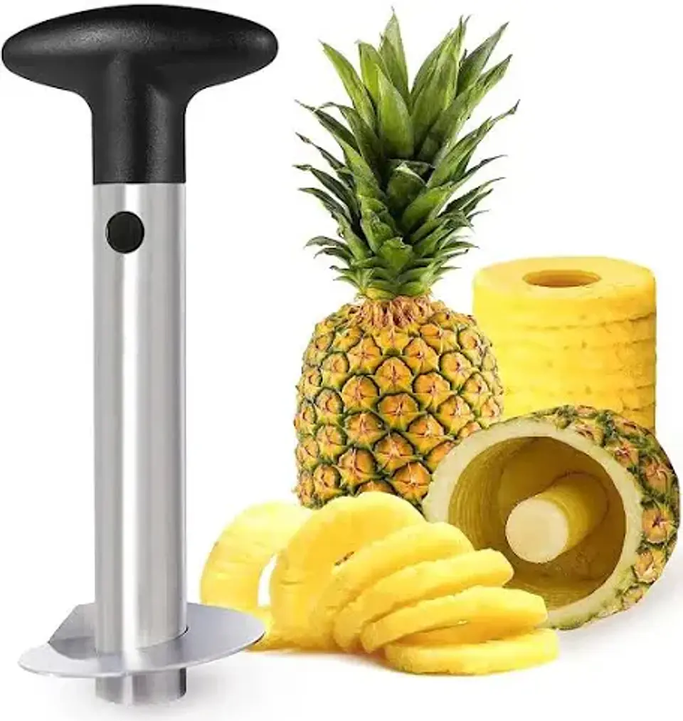 CORTADOR Y DESCORAZONADOR DE PIÑA ACERO INOXIDABLE  2
