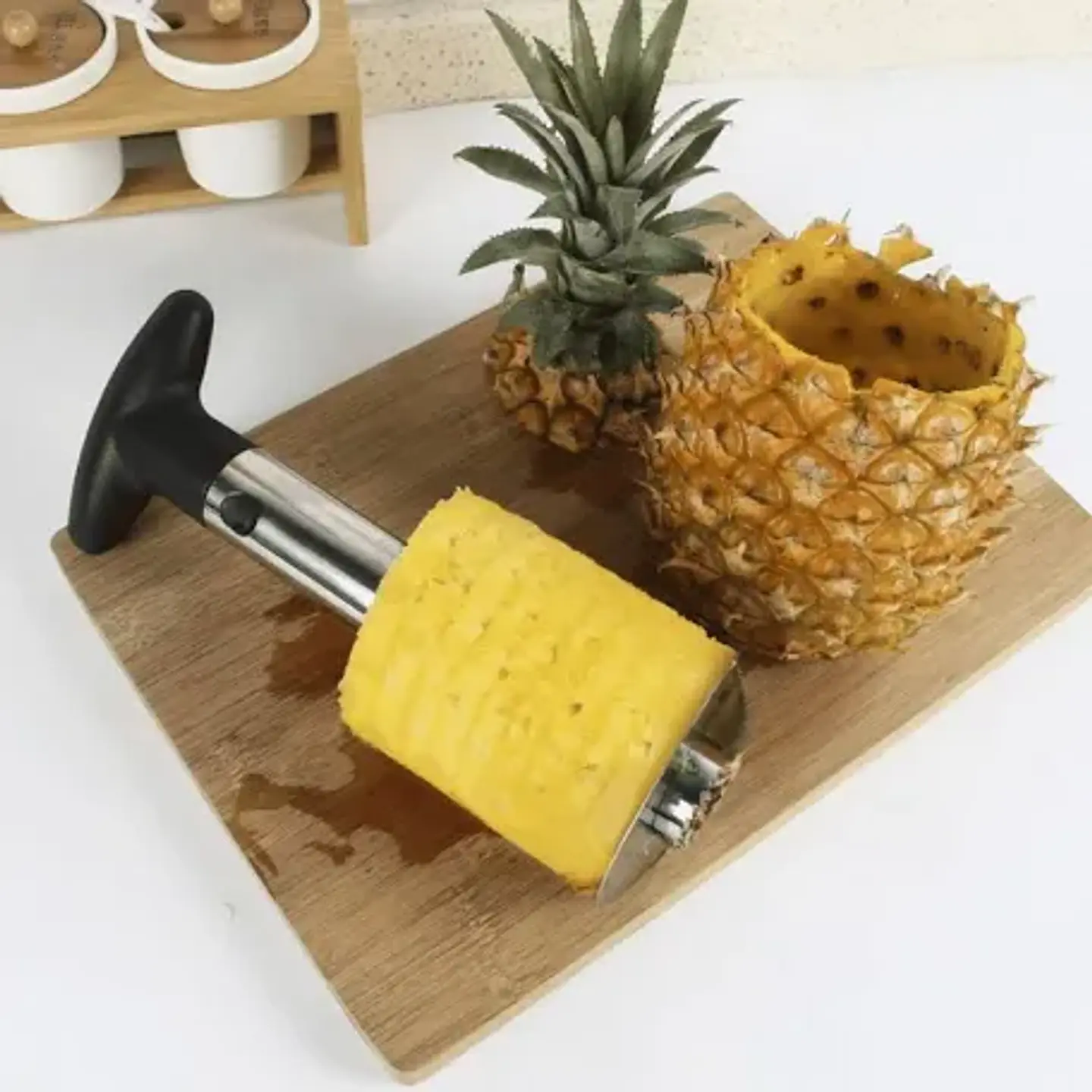 CORTADOR Y DESCORAZONADOR DE PIÑA ACERO INOXIDABLE  4