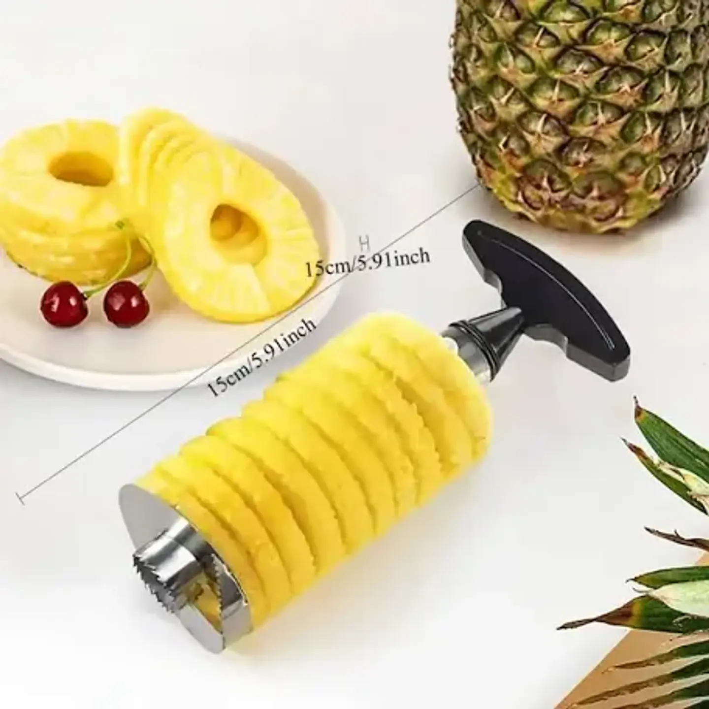 CORTADOR Y DESCORAZONADOR DE PIÑA ACERO INOXIDABLE - POR MAYOR 3