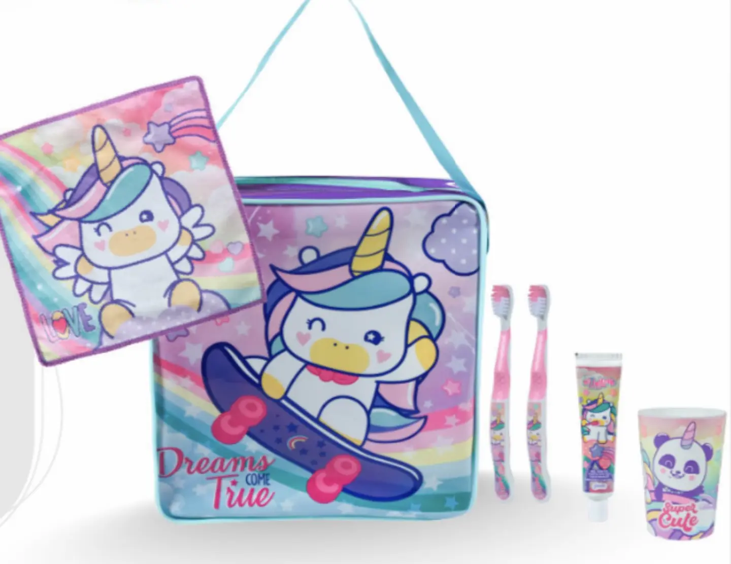 BOLSO SET DE ASEO UNICORNIO - POR MAYOR 1