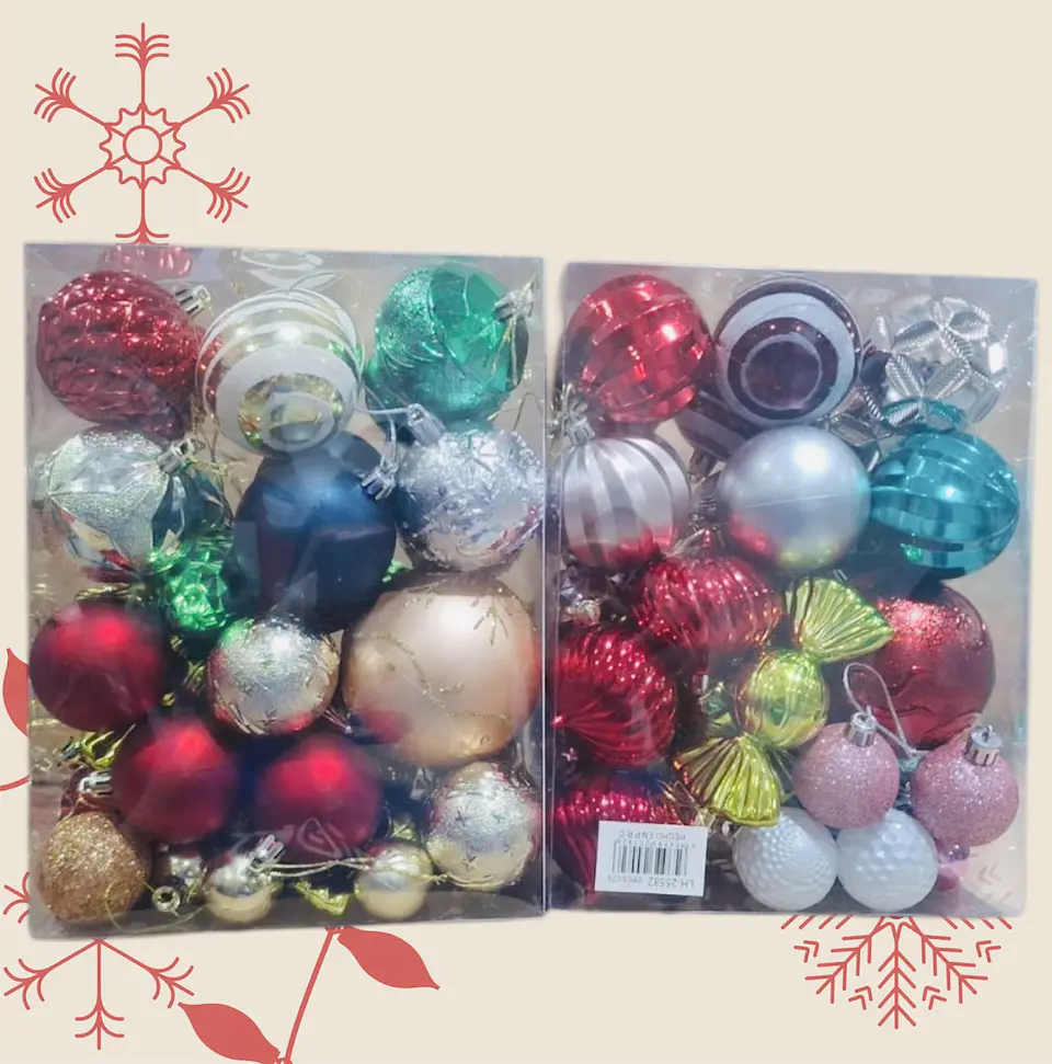 SURTIDO ADORNO ESFERAS DE ÁRBOL NAVIDAD CAJA 30PZS- COPIA- COPIA 1