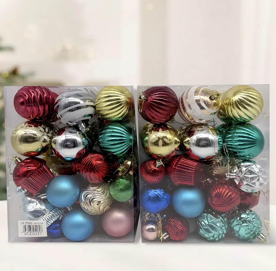 SURTIDO ADORNO ESFERAS DE ÁRBOL NAVIDAD CAJA 30PZS- COPIA- COPIA 2