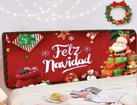 FUNDA RESPALDAR DE CAMA NAVIDAD 200x100CM- POR MAYOR