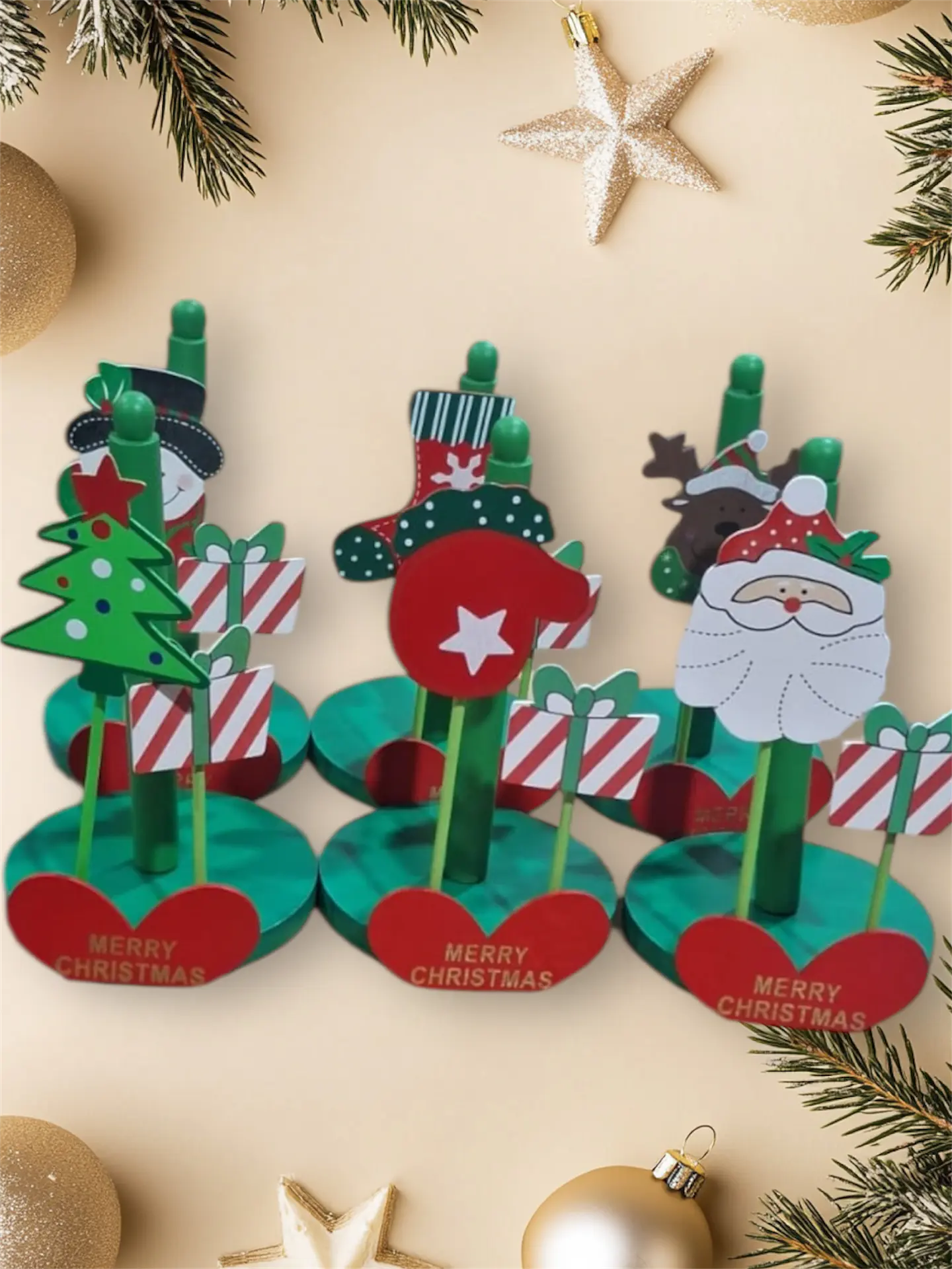 PORTA NOVA DE MADERA NAVIDAD - POR MAYOR 6