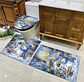 ALFOMBRA SET DE BAÑO DE 3 PIEZAS NAVIDAD CELESTE 2025- POR MAYOR - Miniatura 4