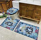 ALFOMBRA SET DE BAÑO DE 3 PIEZAS NAVIDAD CELESTE 2025- POR MAYOR - Miniatura 7