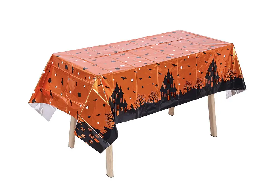 MANTEL DE PLÁSTICO REUTILIZABLE DE HALLOWEEN 137x183CM- POR MAYOR 3