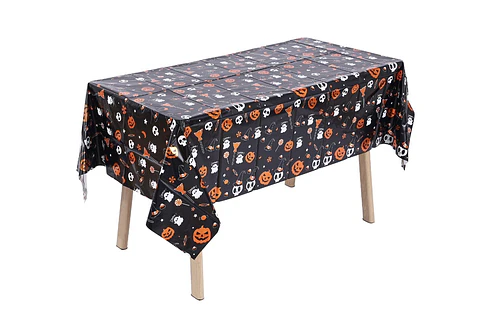 MANTEL DE PLÁSTICO REUTILIZABLE DE HALLOWEEN 137x183CM- POR MAYOR