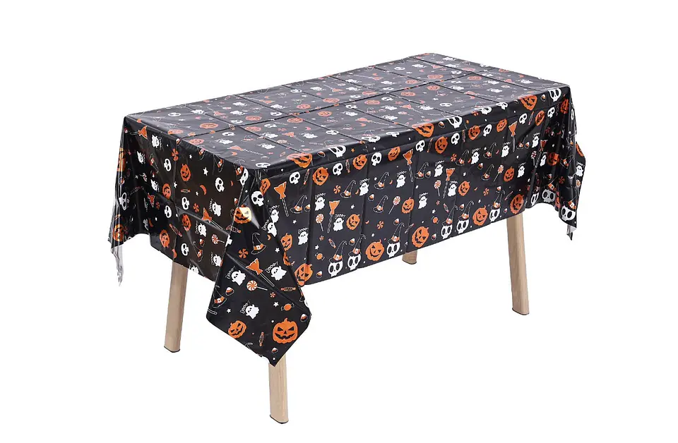MANTEL DE PLÁSTICO REUTILIZABLE DE HALLOWEEN 137x183CM- POR MAYOR 1