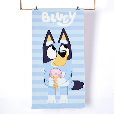 TOALLA PLAYA 70x140CM + BOLSO BLUEY DISNEY ORIGINAL CALIDAD MICROFIBRA - POR MAYOR