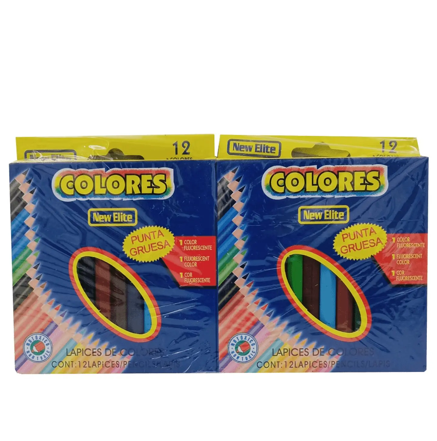 SET DE 12 COLORES CORTO 8.5CM NEW ELITE - POR MAYOR 9
