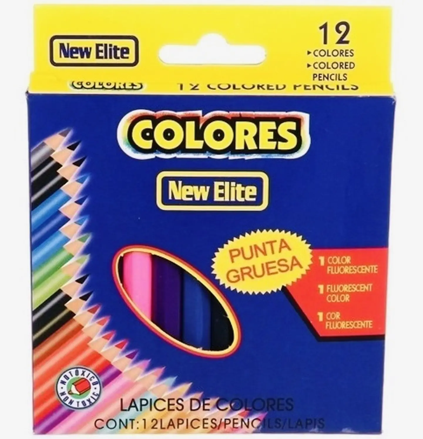 SET DE 12 COLORES CORTO 8.5CM NEW ELITE - POR MAYOR 7