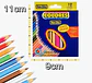 SET DE 12 COLORES CORTO 8.5CM NEW ELITE - POR MAYOR - Miniatura 1