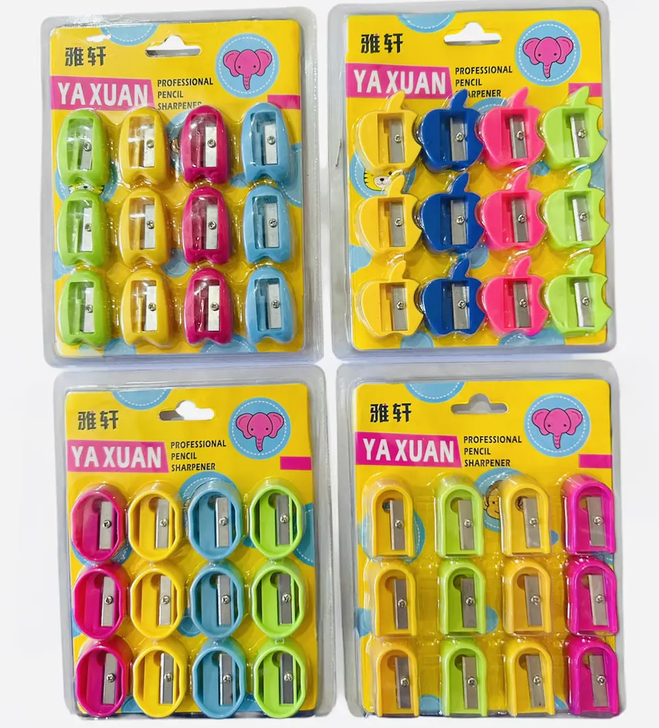 SET DE 12 SACA PUNTA DE COLORES DISEÑOS - POR MAYOR 1