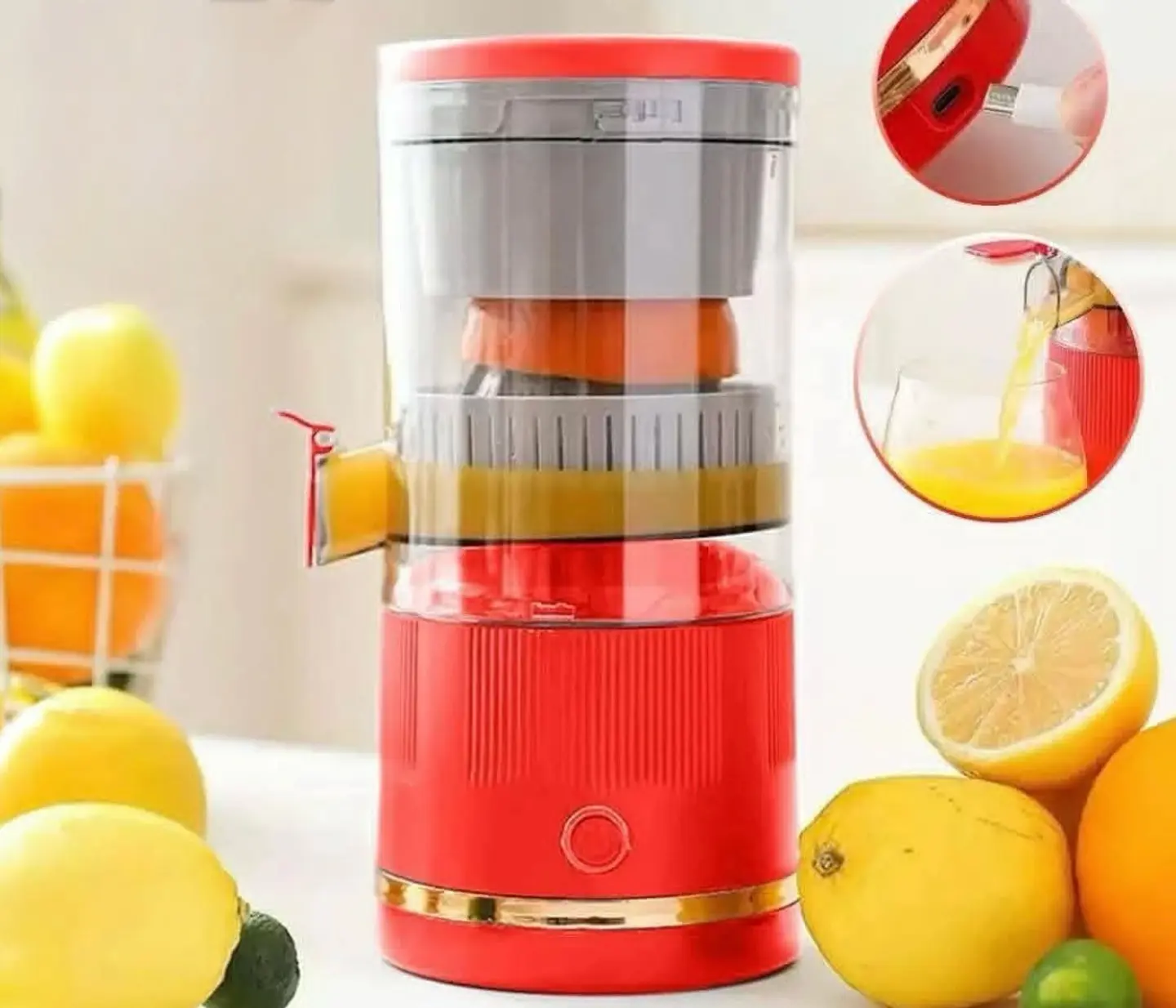 EXPRIMIDOR DE JUGO FRUTAS RECARGABLE USB PORTÁTIL - POR MAYOR 11