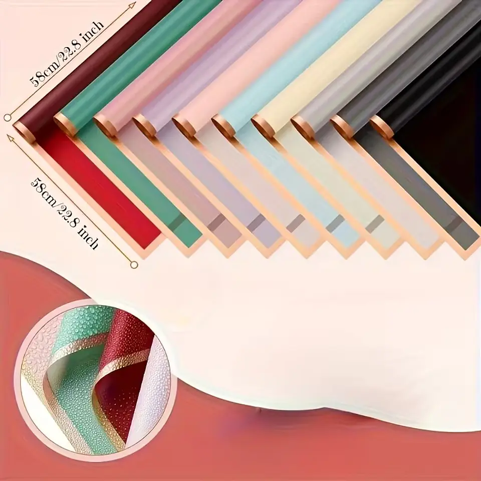 PAPEL COREANO CON BORDE DORADO PQTE 20 PZS - POR MAYOR 4
