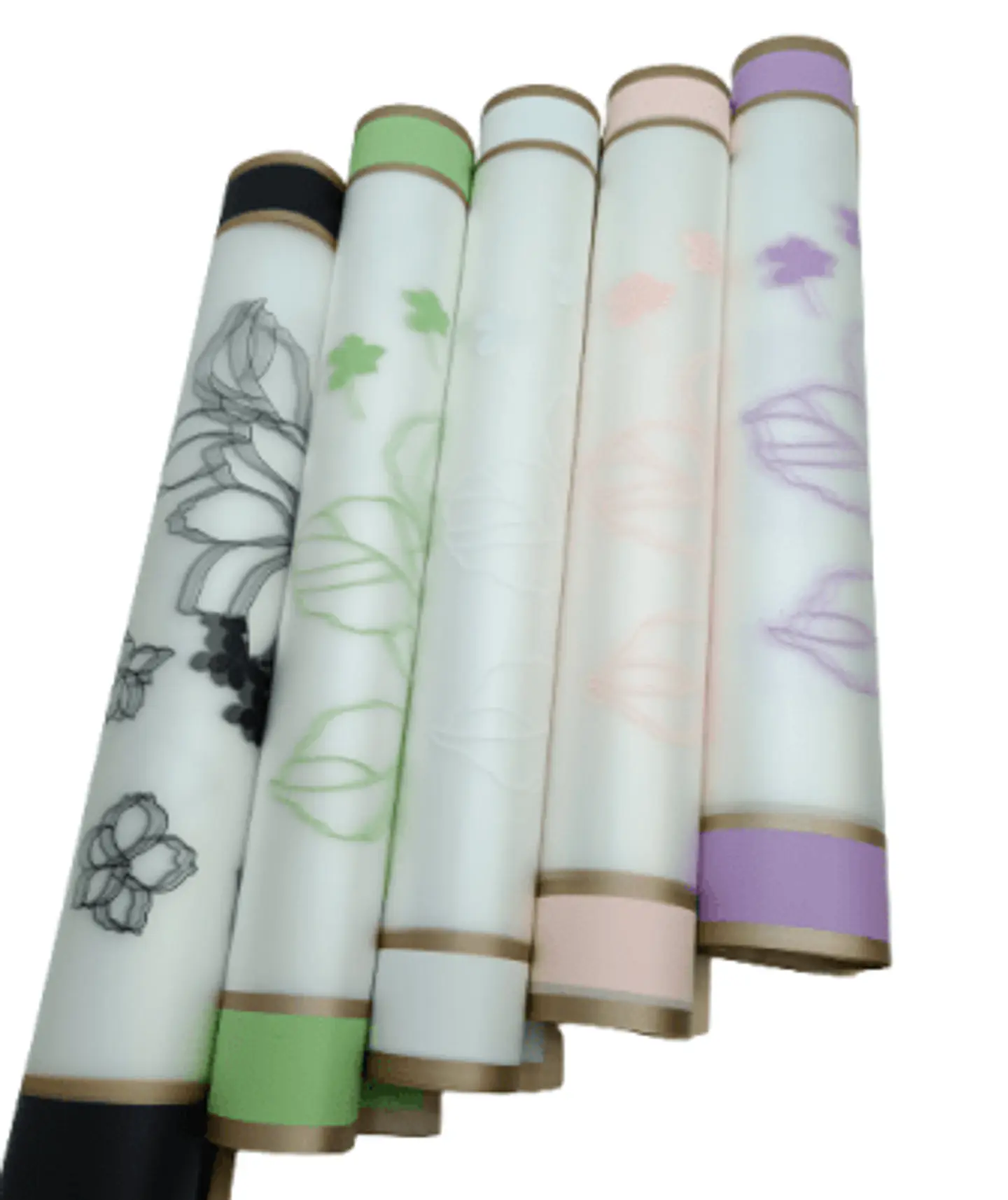 PAPEL COREANO CON DISEÑO Y BORDE DORADO - POR MAYOR 15